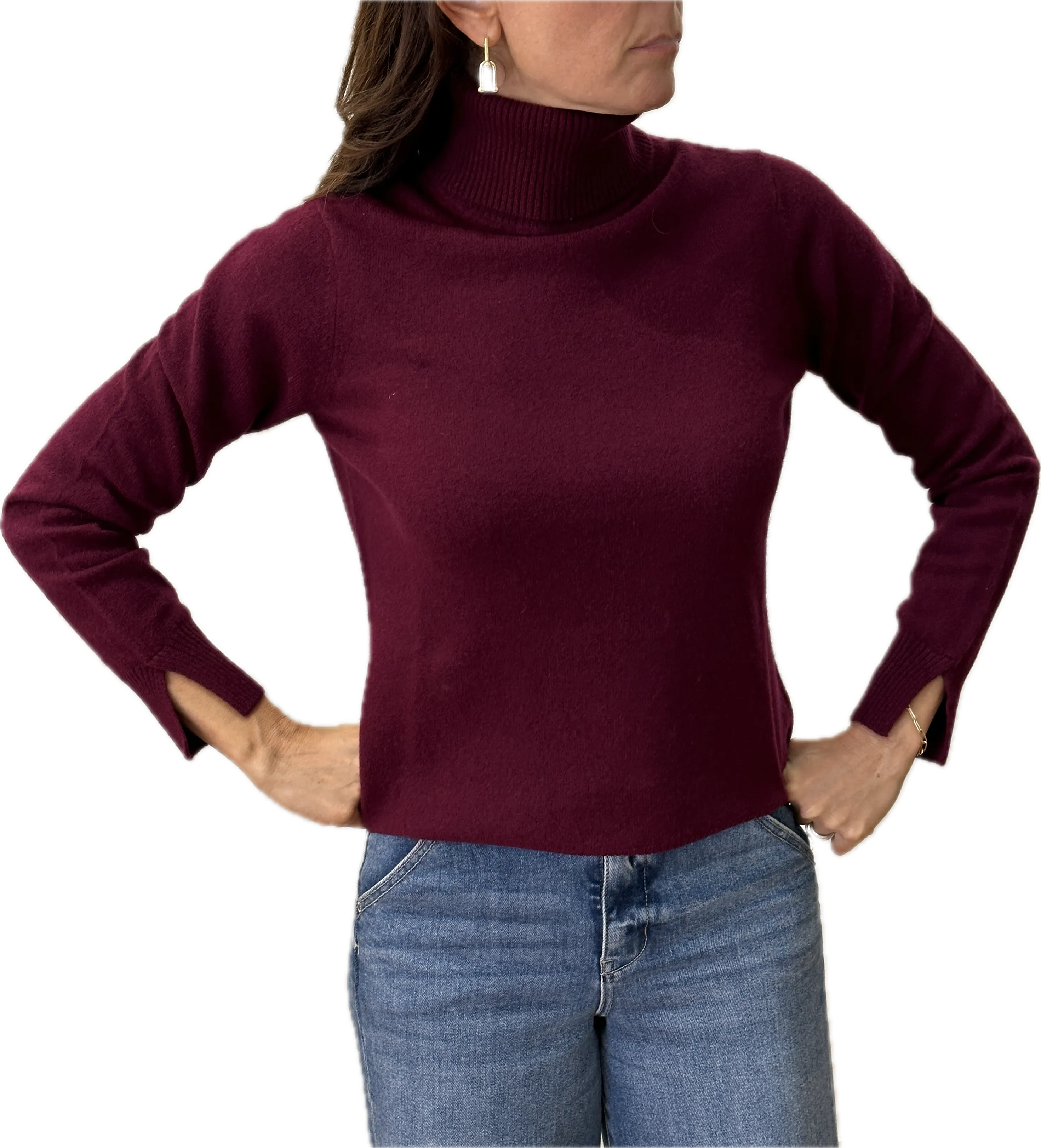 Minnie Rose Cashmere Turtleneck Pullover