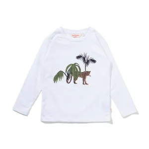 Missie Munster Big Cat LS Tee - White