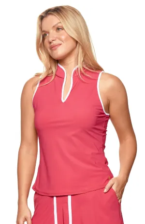 Mock Neck Tank Geranium