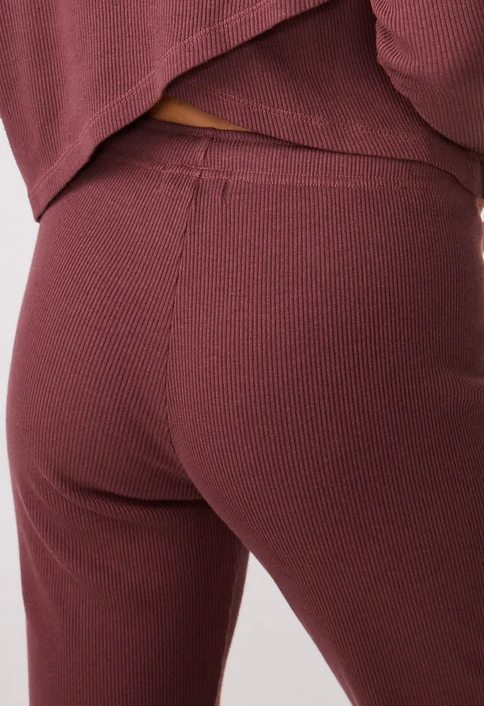 Monrow Rib Elastic Waist Sweatpants