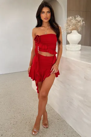 Odee Mini Skirt - Red