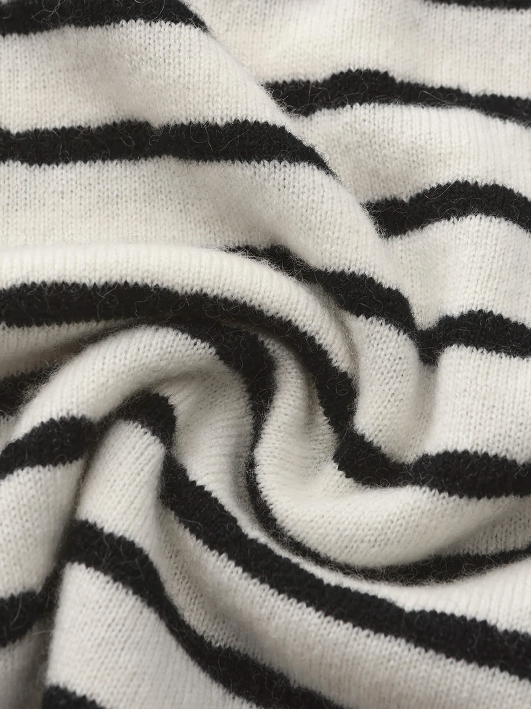 ONE BY CUBIC Striped Wool Knitted Jumper