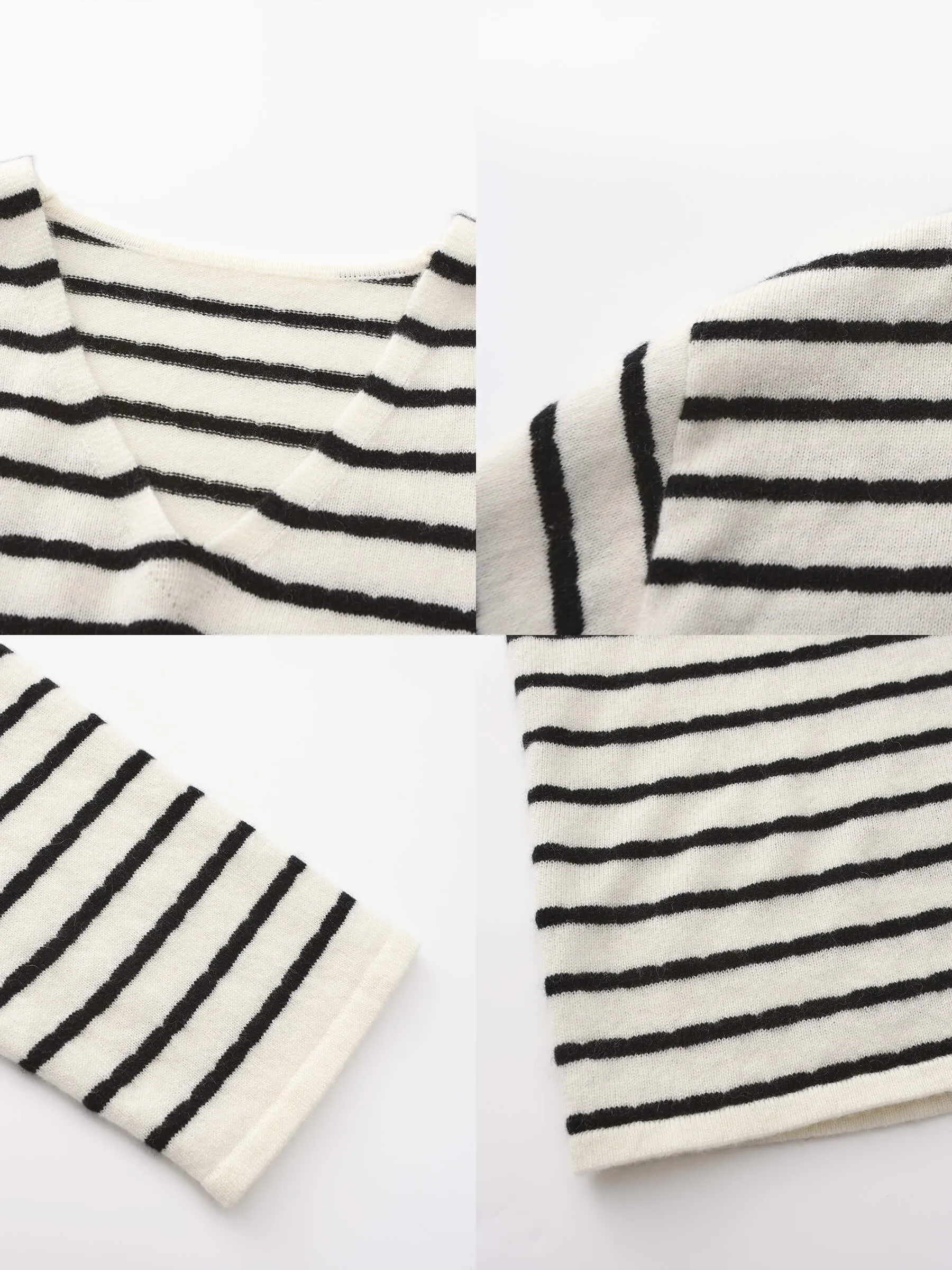 ONE BY CUBIC Striped Wool Knitted Jumper