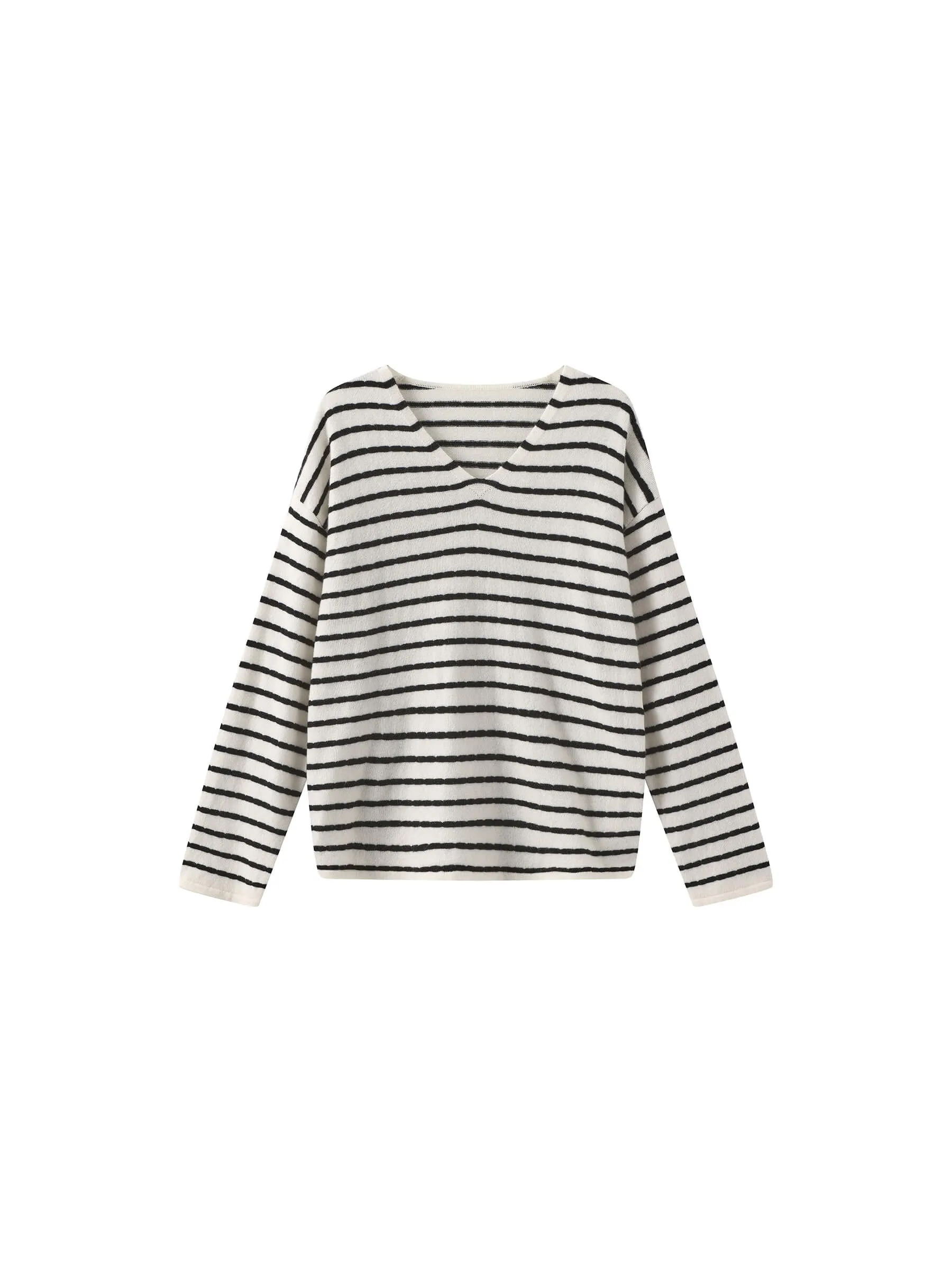 ONE BY CUBIC Striped Wool Knitted Jumper