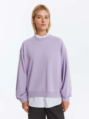 Oversized Sweatshirt with Cotton Blend