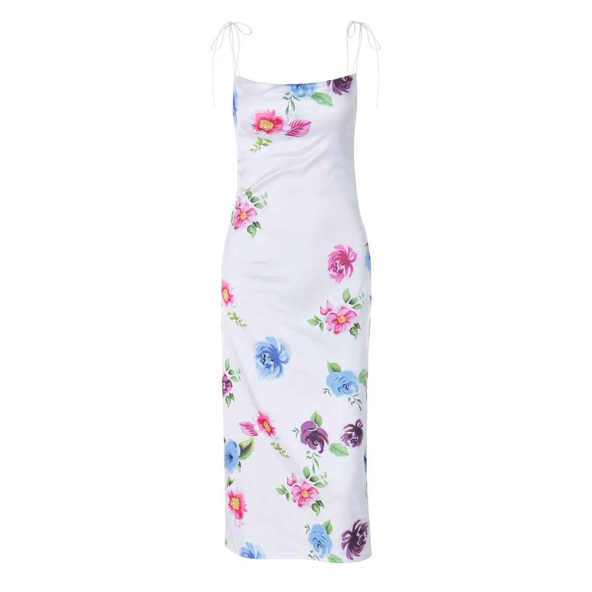 Pamela Printed Backless Long Dress