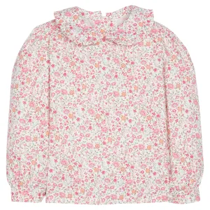 Pemberley Floral Ruffled Peter Pan Blouse