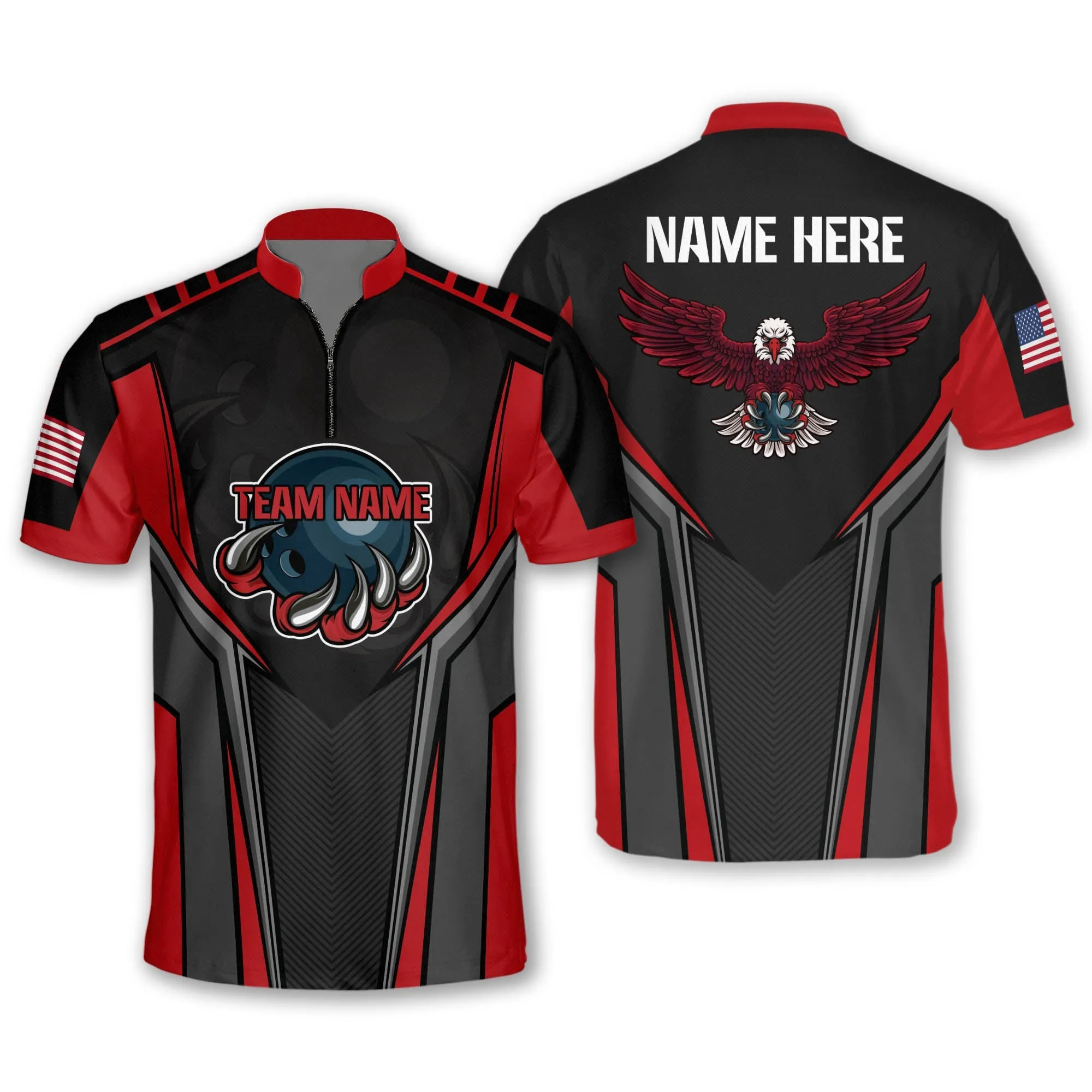 Personalized Eagle Bowling Jerseys for Men, Best Gift for Bowler
