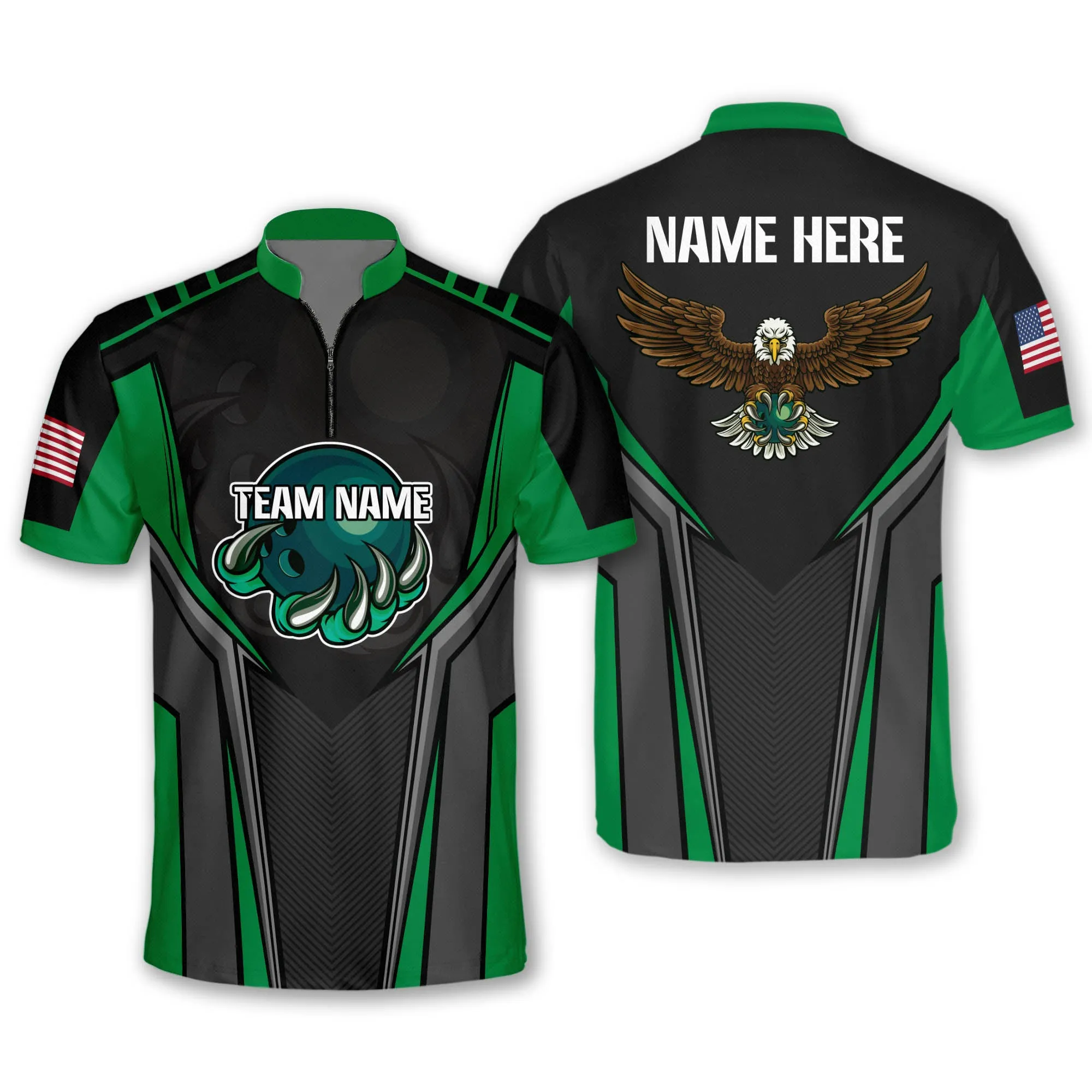 Personalized Eagle Bowling Jerseys for Men, Best Gift for Bowler
