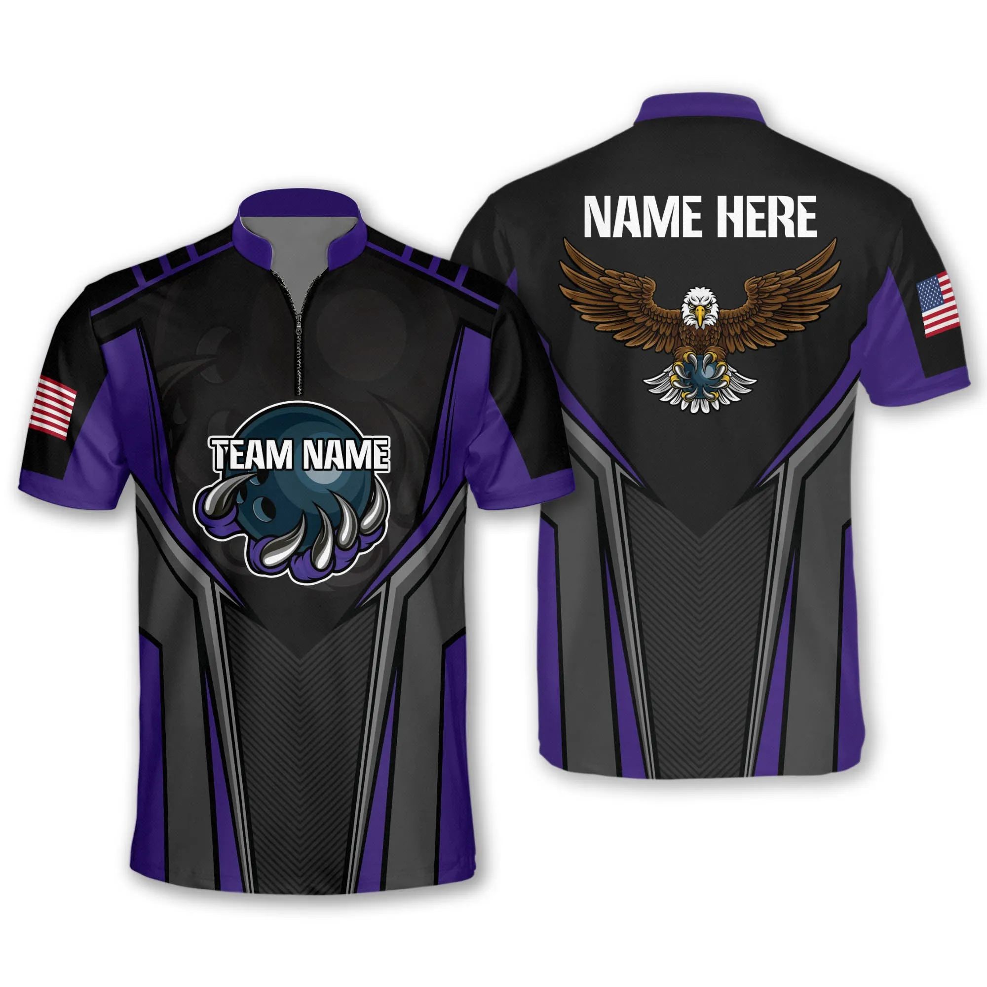 Personalized Eagle Bowling Jerseys for Men, Best Gift for Bowler