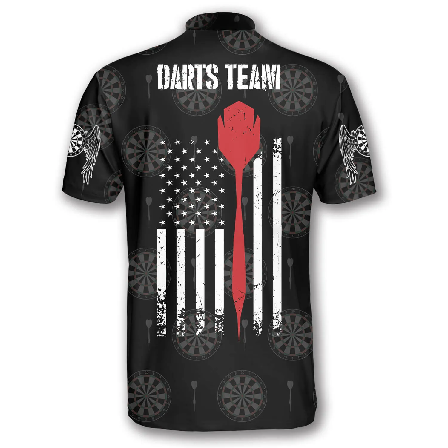 Personalized Name Team American Athlete Red Pin Custom Darts Jerseys for Men, Idea Gift for Dart Lovers