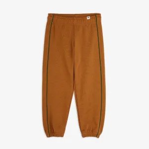 Piping Sweatpants-Brown by Mini Rodini