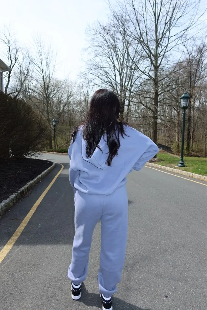 Puff Social Butterfly Sweatpants In French Blue