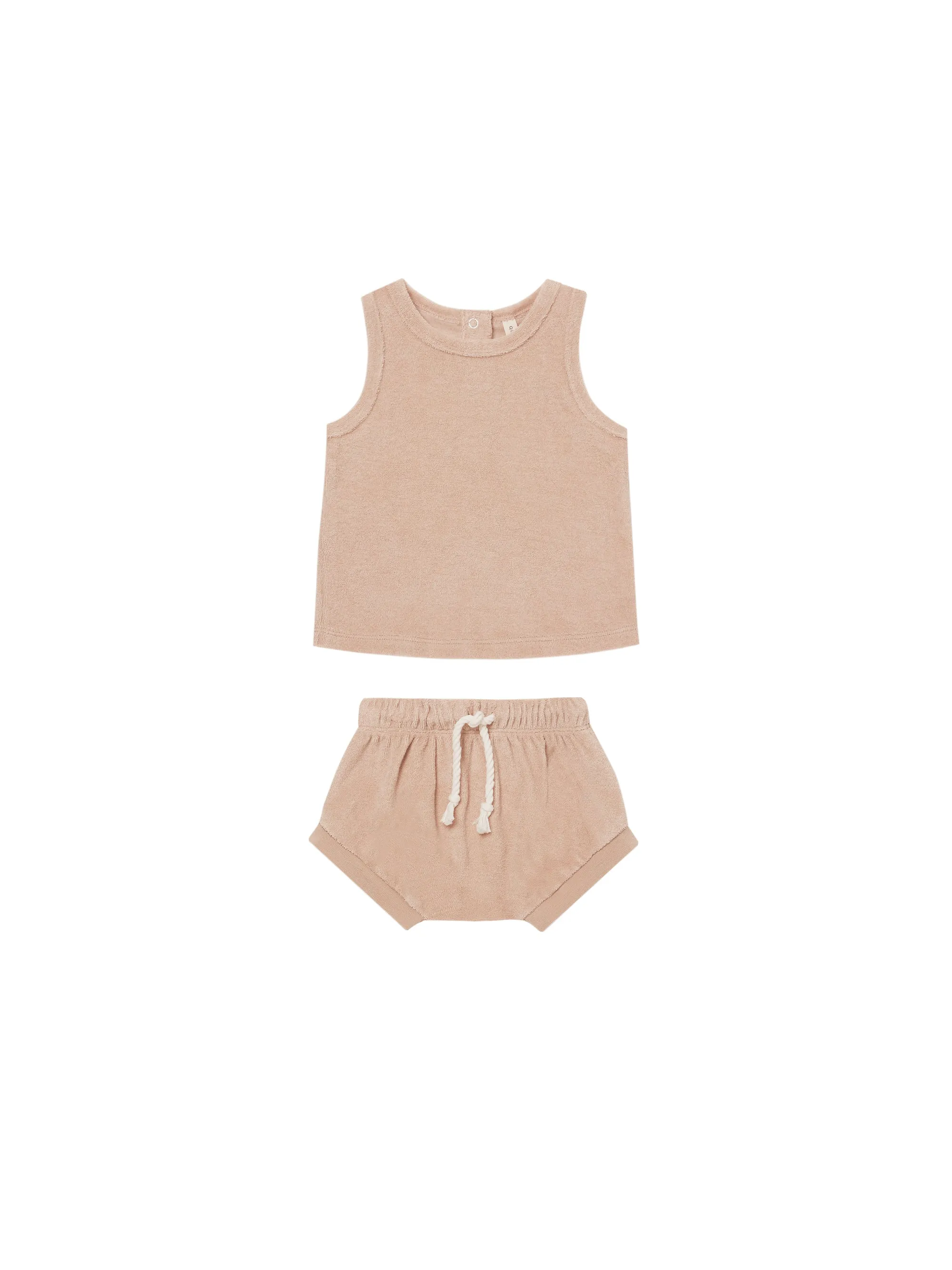 Quincy Mae Terry Tank Short Set | Blush