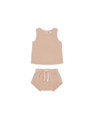 Quincy Mae Terry Tank Short Set | Blush