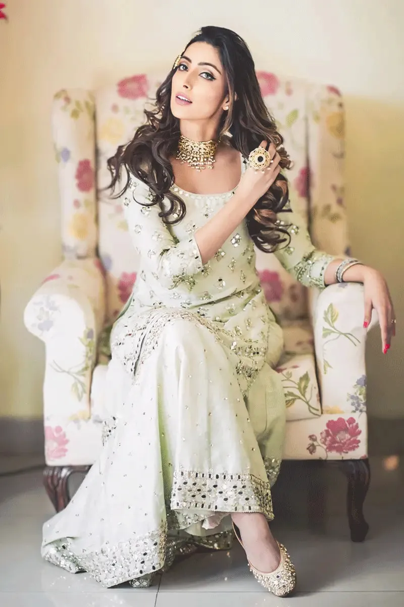Raksha Bandhan Special White Sharara Suit Design