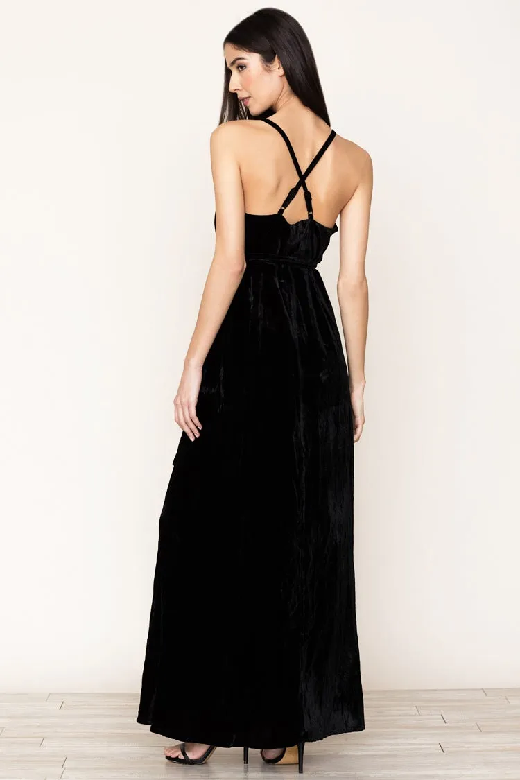 RUSH HOUR VELVET MAXI DRESS