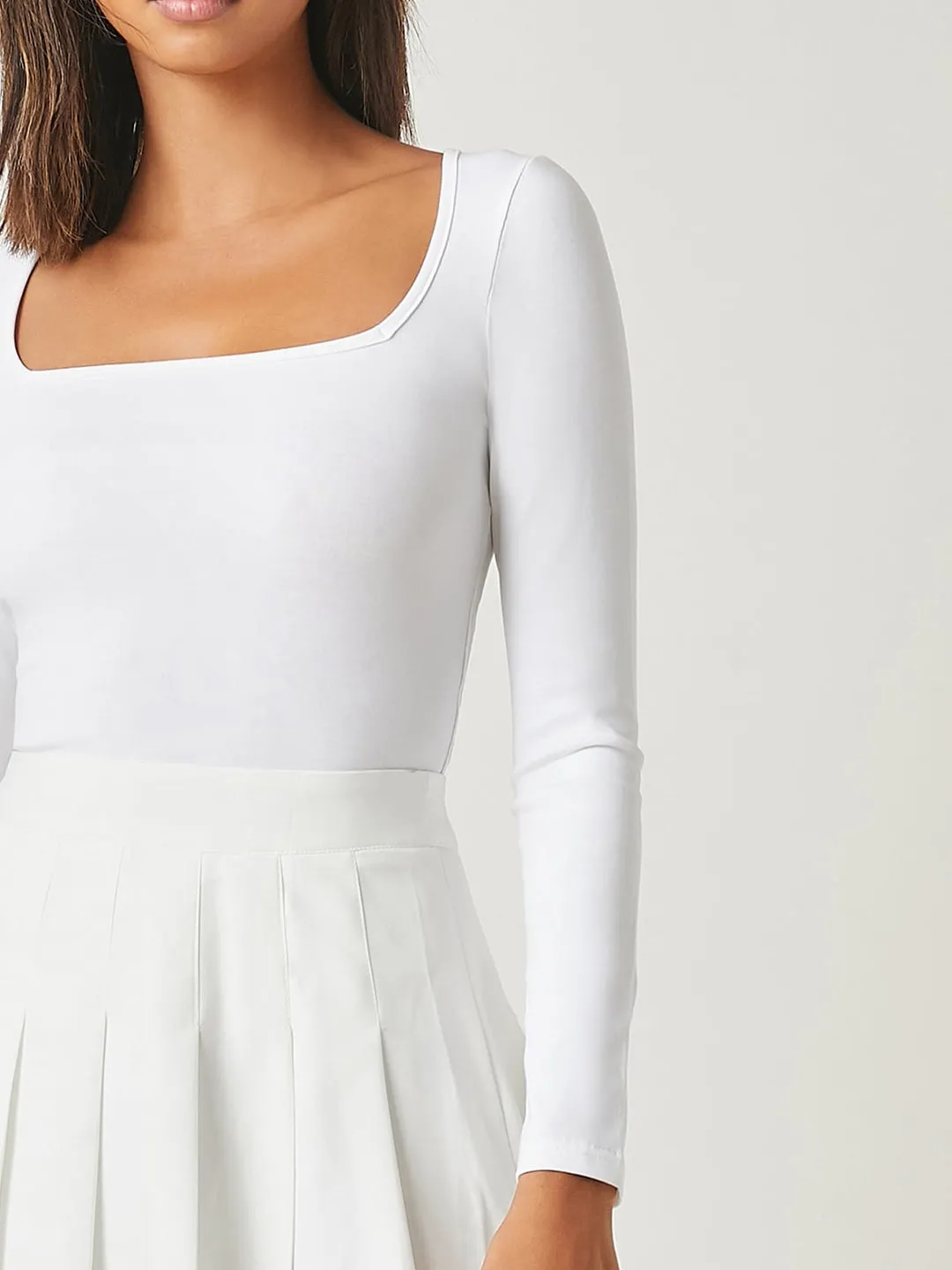 Scarlet Square-Neck Knit Top