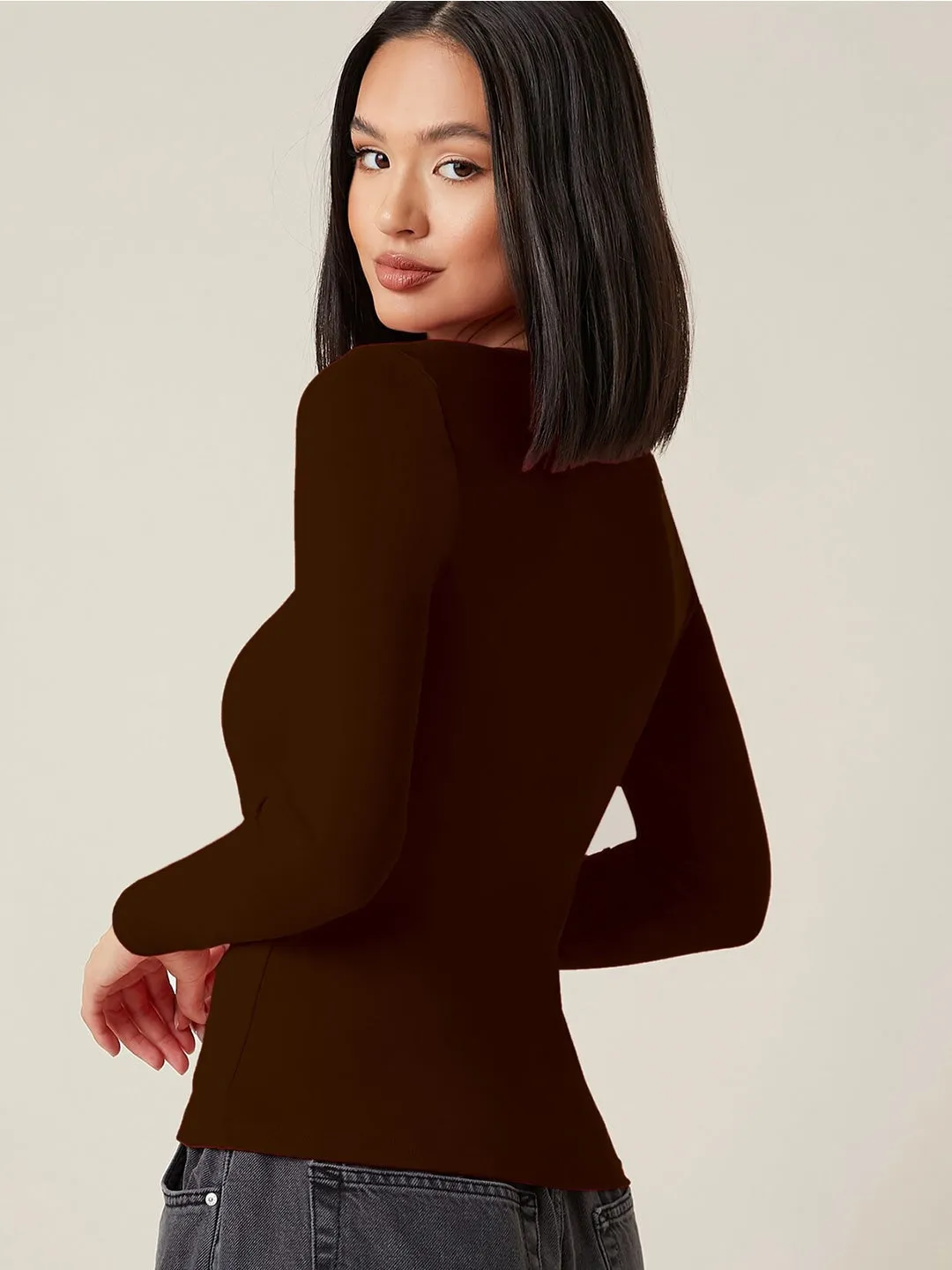 Scarlet Square-Neck Knit Top