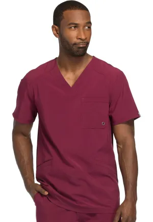 Scrub Top - Cherokee Infinity Men's V-Neck Top - Wine, CK900A