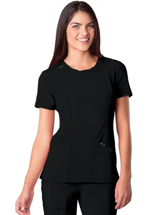 Scrub Top - Cherokee Infinity Women's Round Neck Top - Black, 2624A