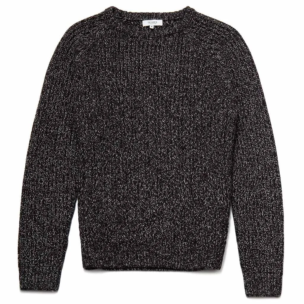Seaton Crew Neck Moss Stitch Jumper