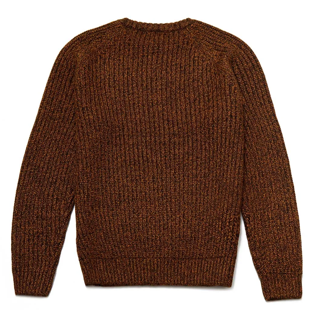 Seaton Crew Neck Moss Stitch Jumper