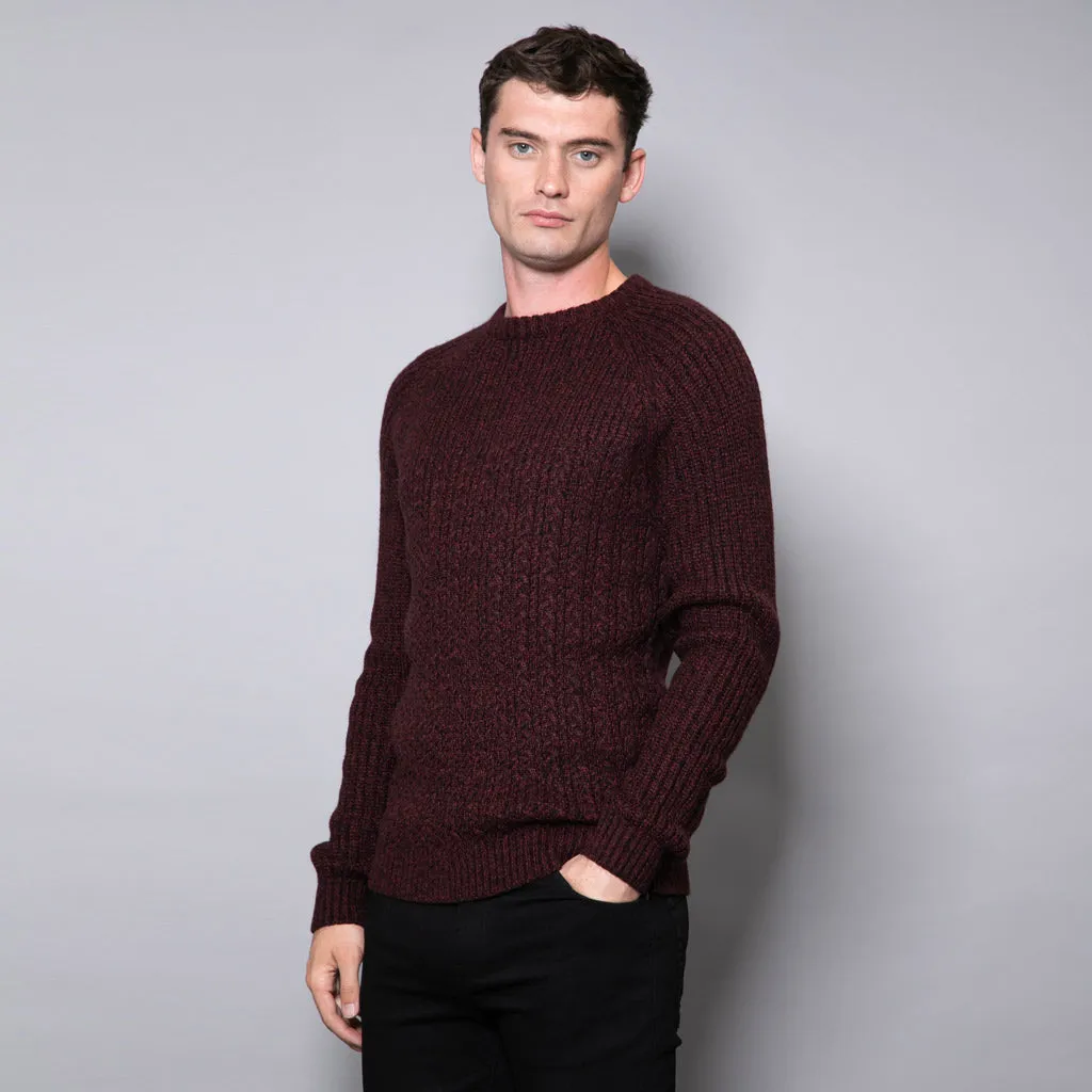 Seaton Crew Neck Moss Stitch Jumper