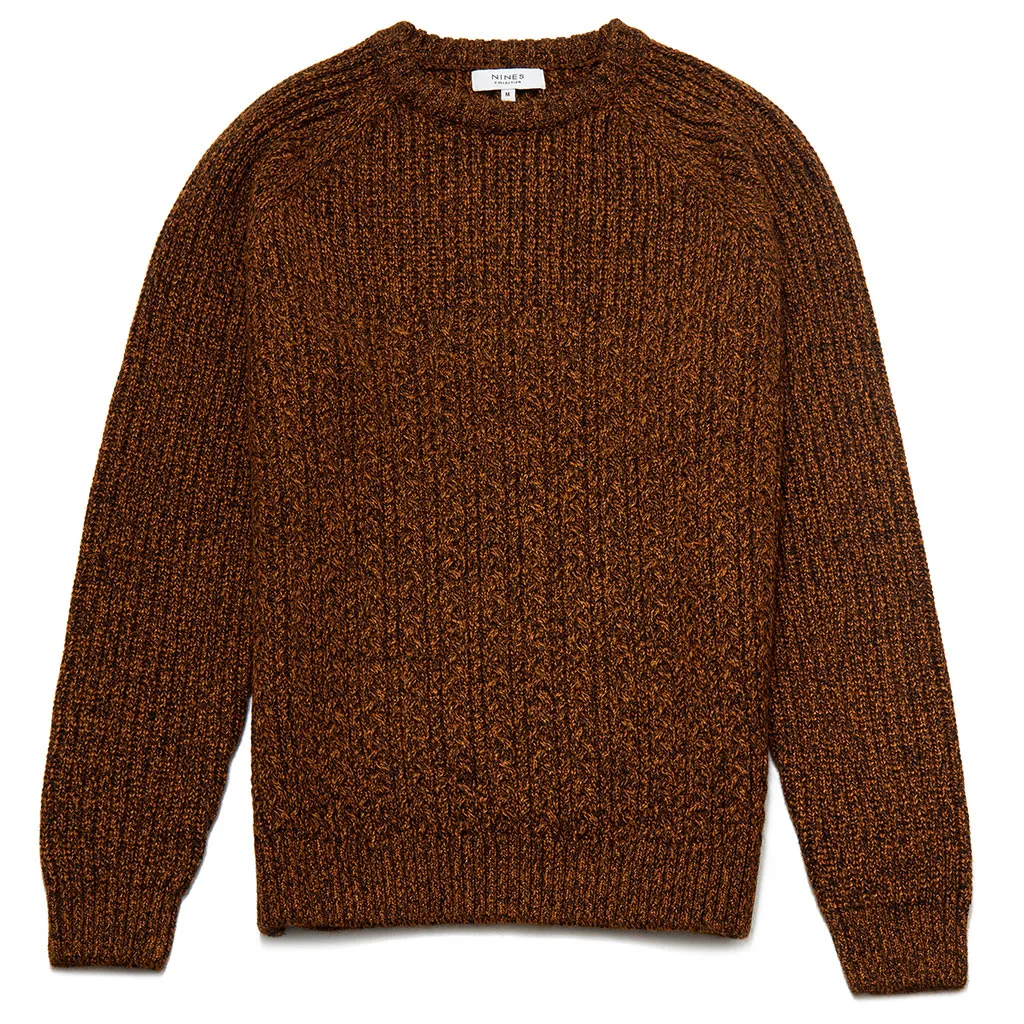 Seaton Crew Neck Moss Stitch Jumper
