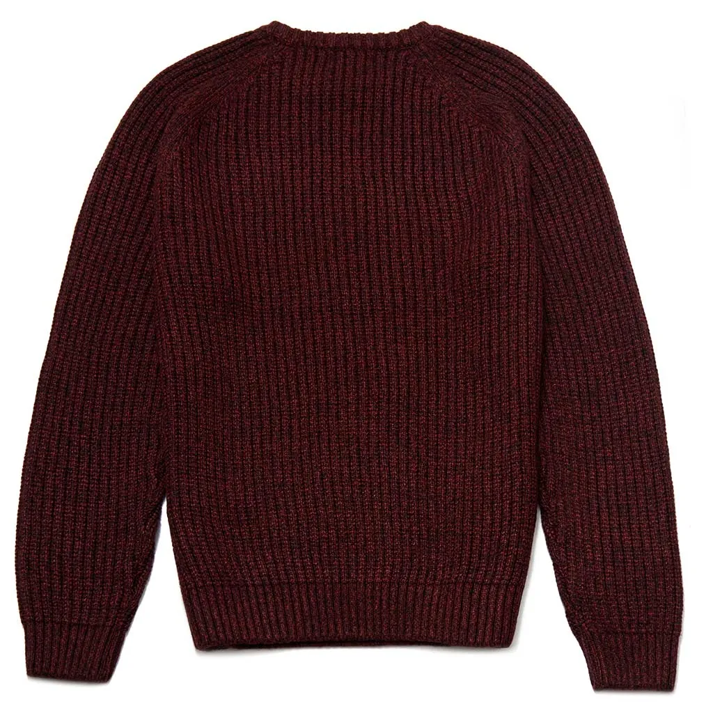 Seaton Crew Neck Moss Stitch Jumper
