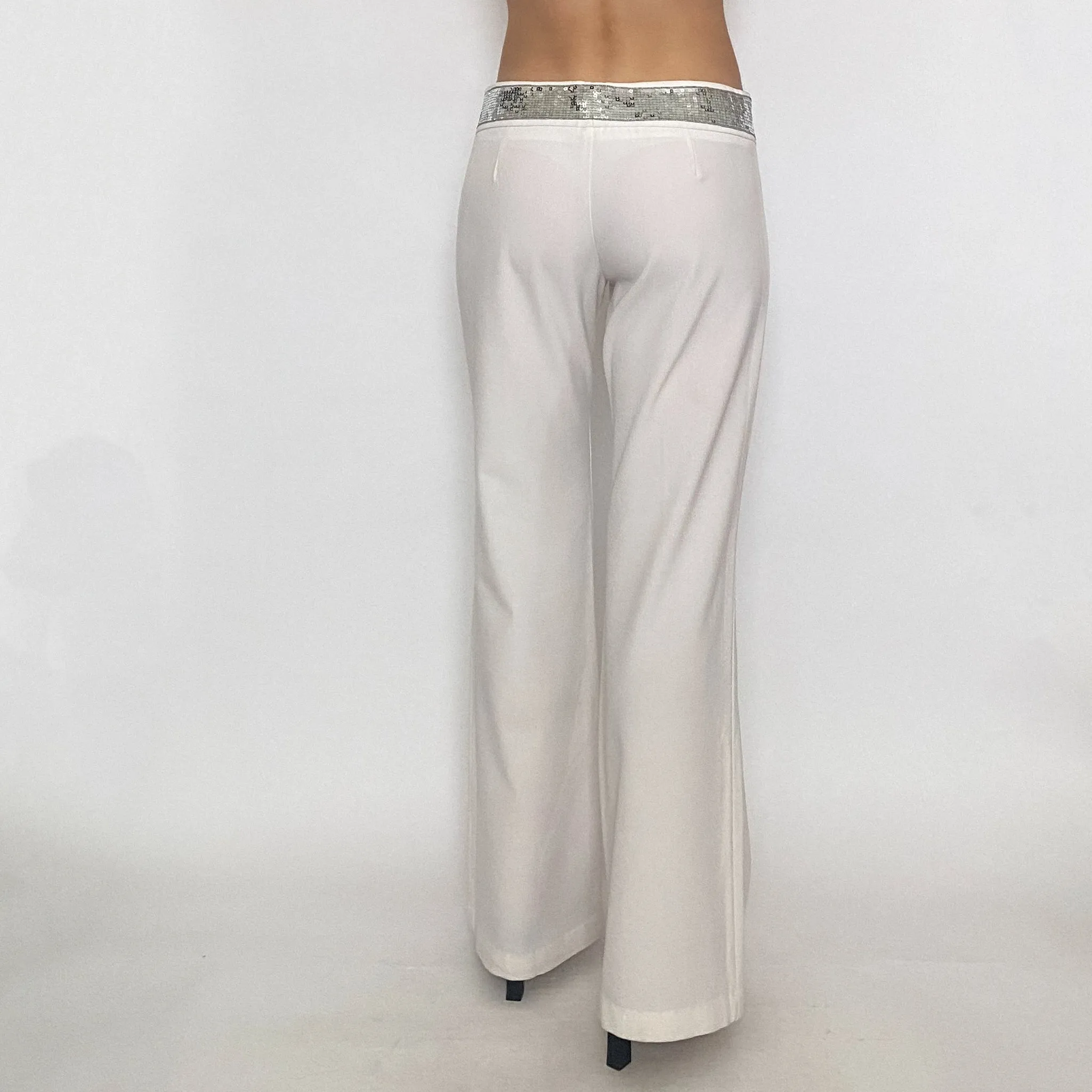 sequin trim trousers - medium