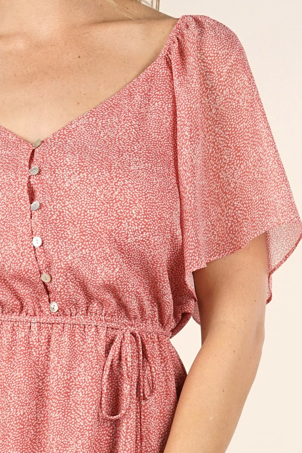 Sheer Speckle Dot Mini Dress