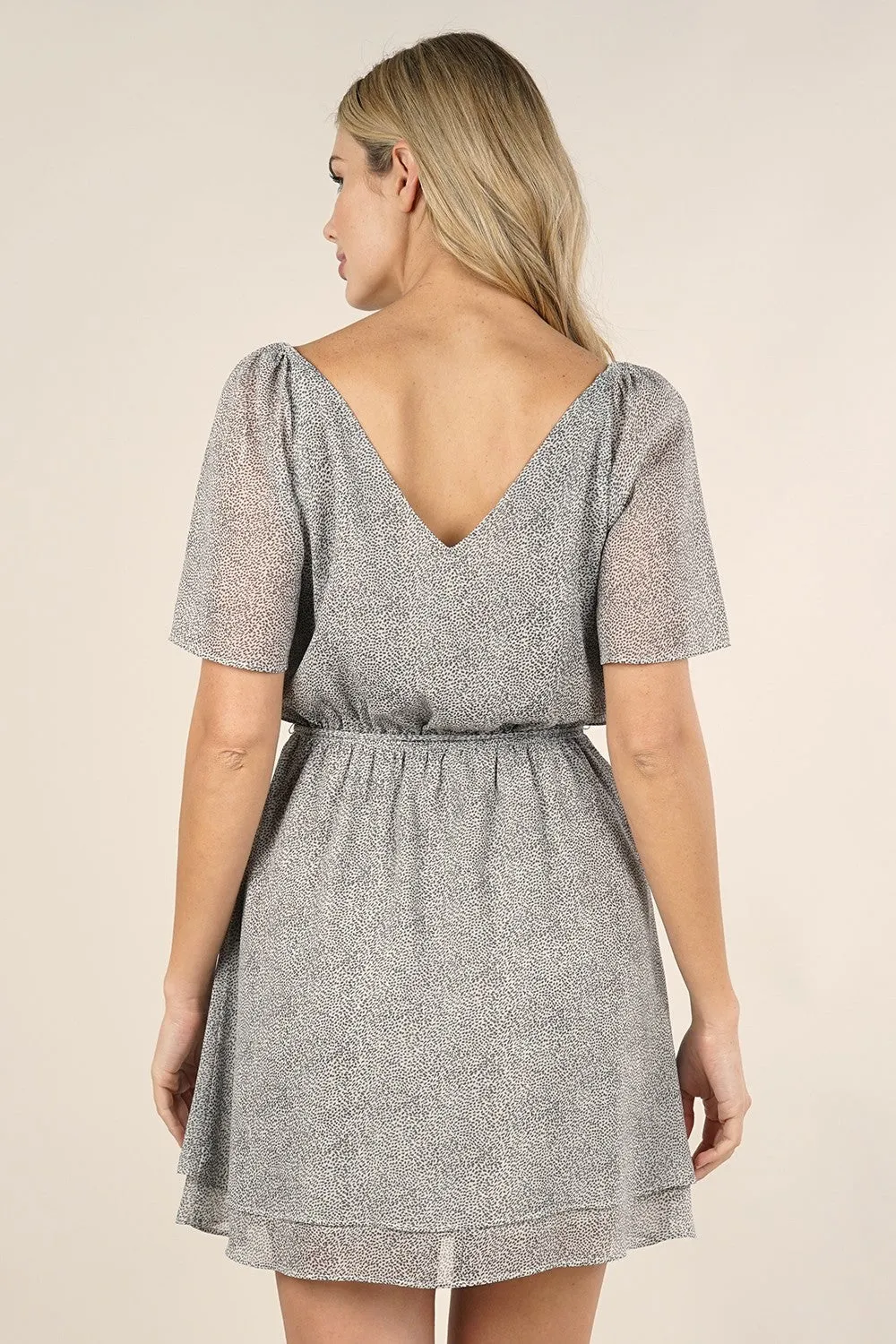 Sheer Speckle Dot Mini Dress