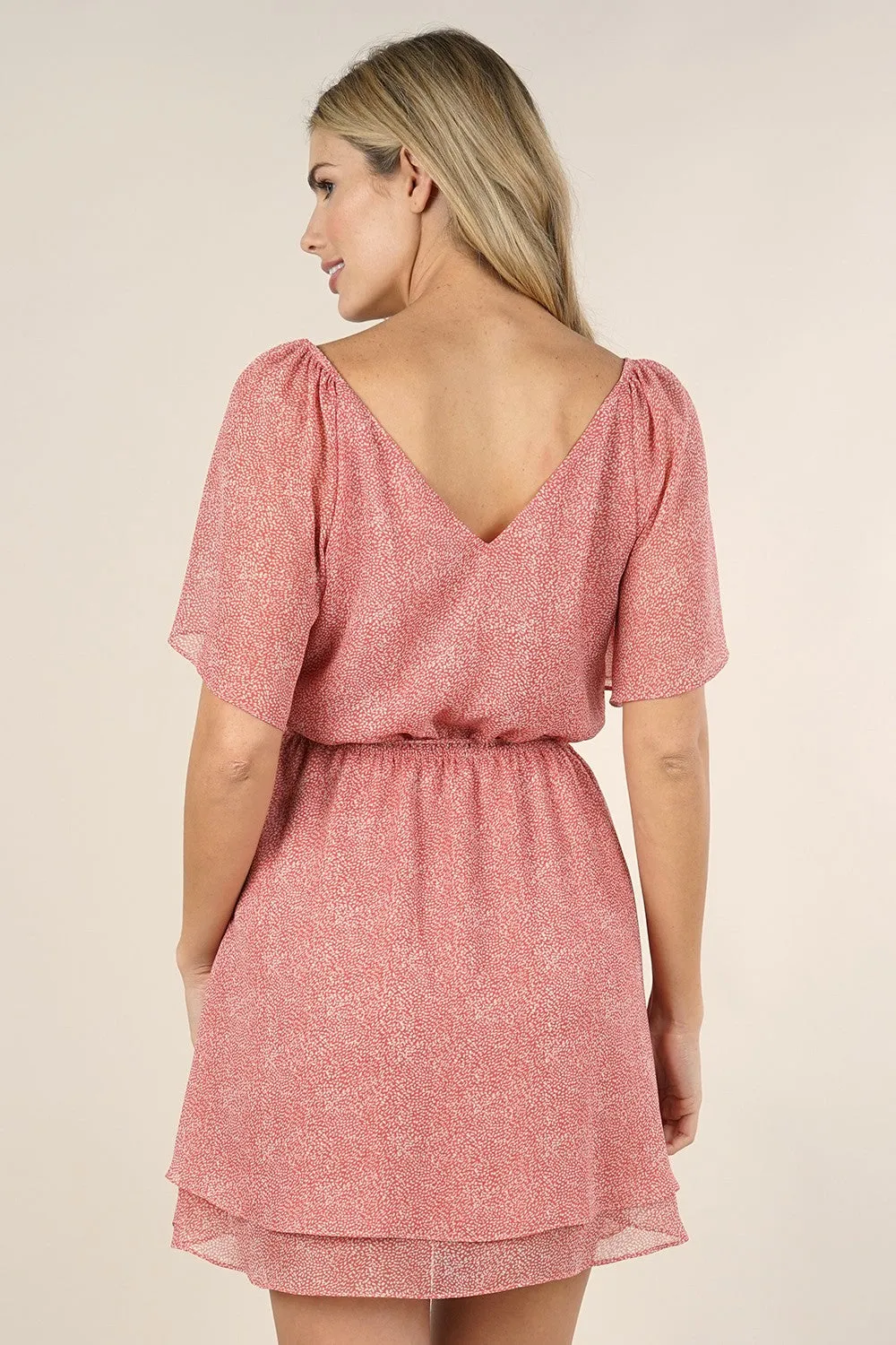 Sheer Speckle Dot Mini Dress