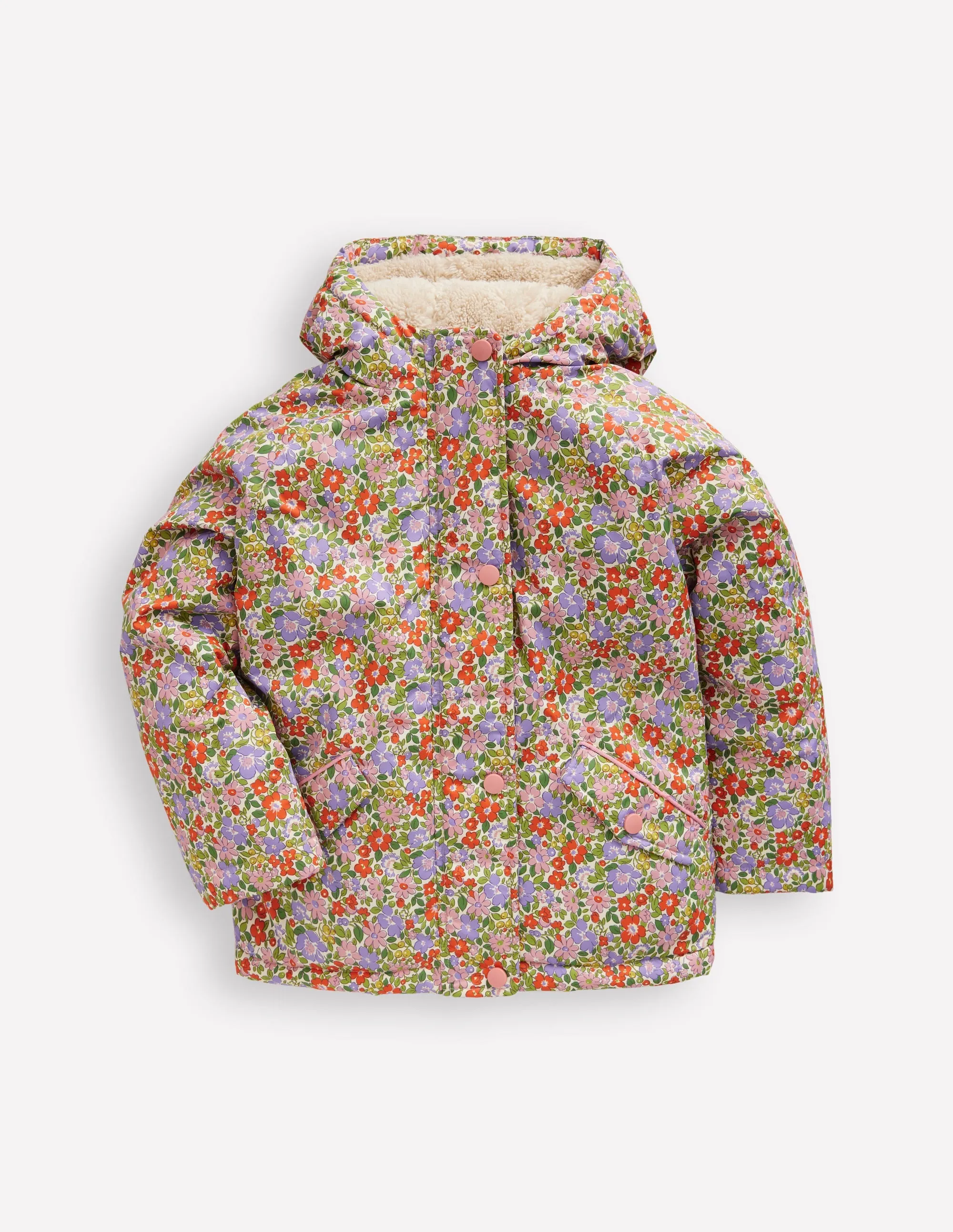 Sherpa Lined Anorak-Aster Purple Flowerbed