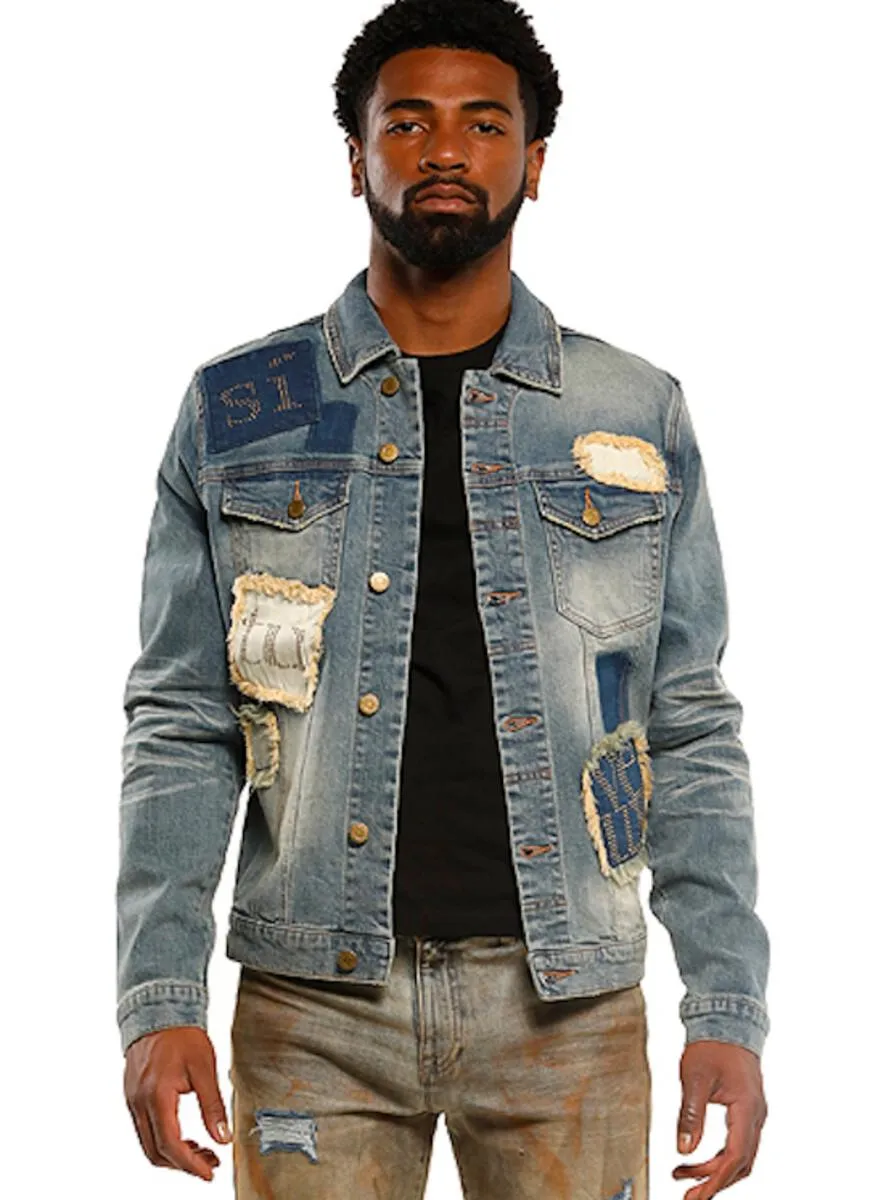 Si Tu Veux COLLAGE JACKET (INDIGO WASH)