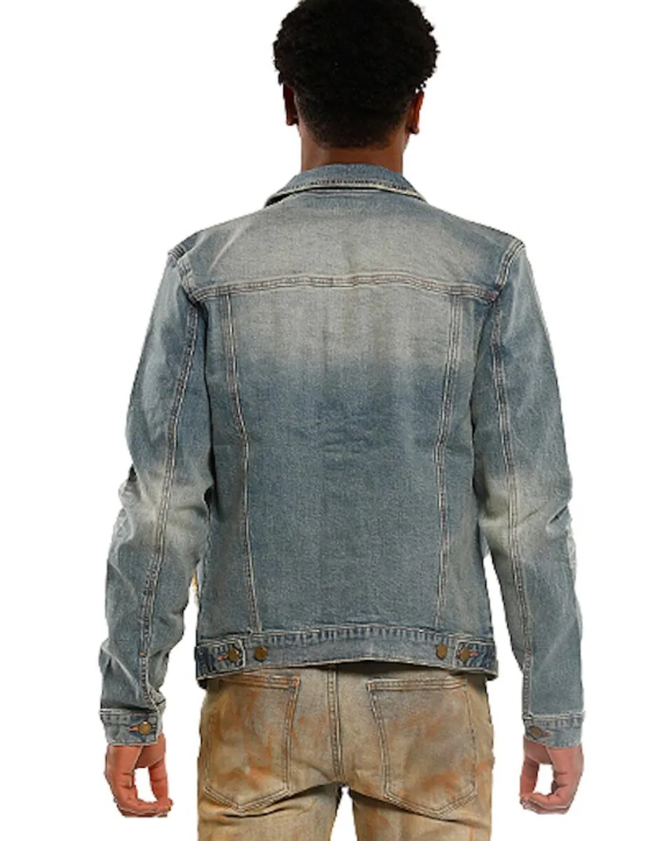 Si Tu Veux COLLAGE JACKET (INDIGO WASH)