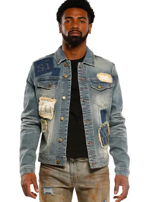 Si Tu Veux COLLAGE JACKET (INDIGO WASH)