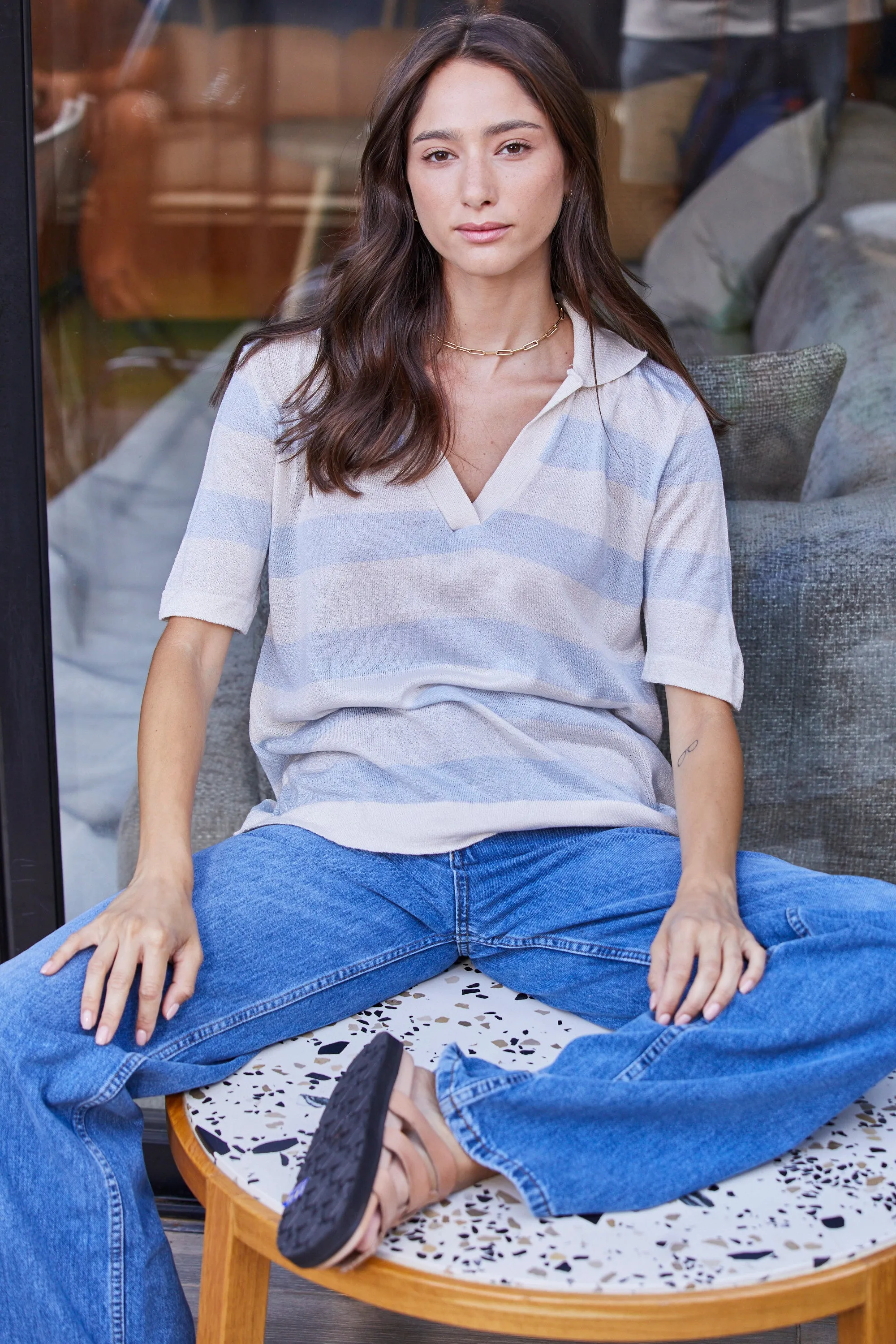 Simon Knit Polo Top