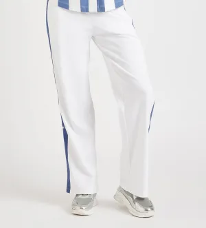 Sleek Contrast Wide Leg Trackpants