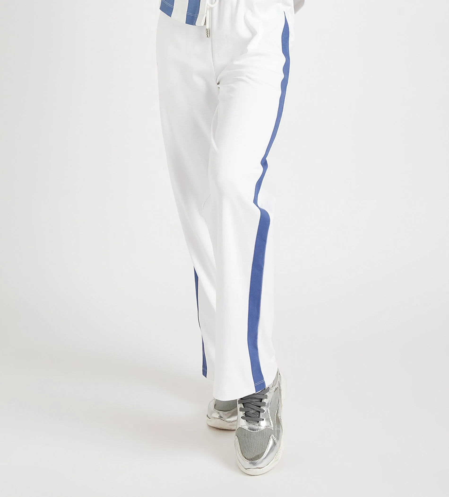 Sleek Contrast Wide Leg Trackpants