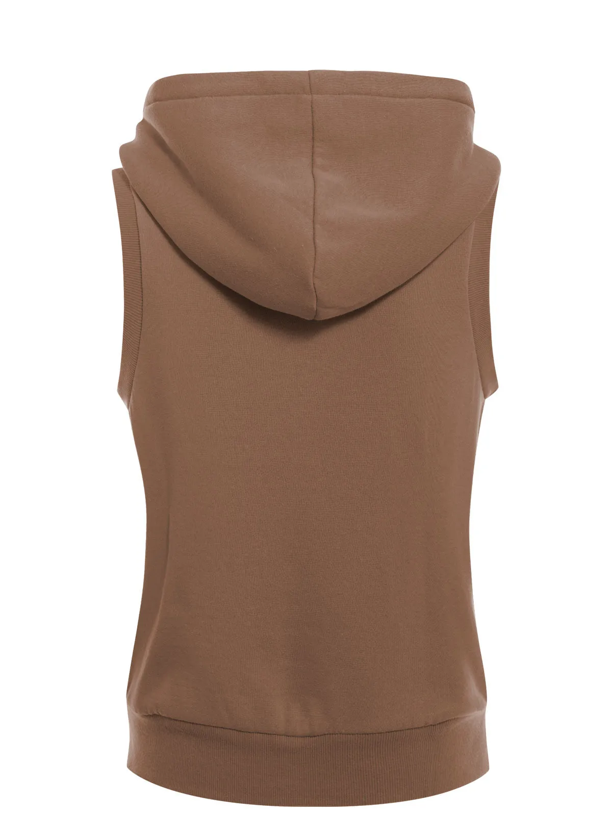 Sleeveless Sherpa Lining Zip Up Cozy Vest