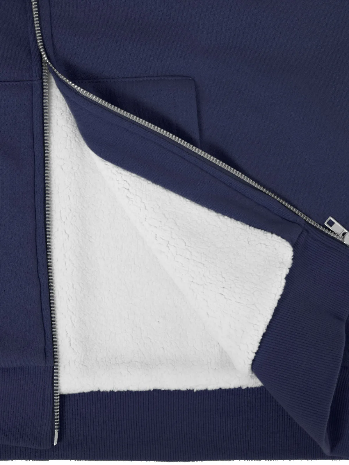 Sleeveless Sherpa Lining Zip Up Cozy Vest
