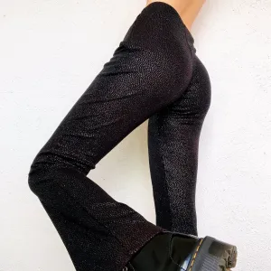 Sparkly Black Disco Pants