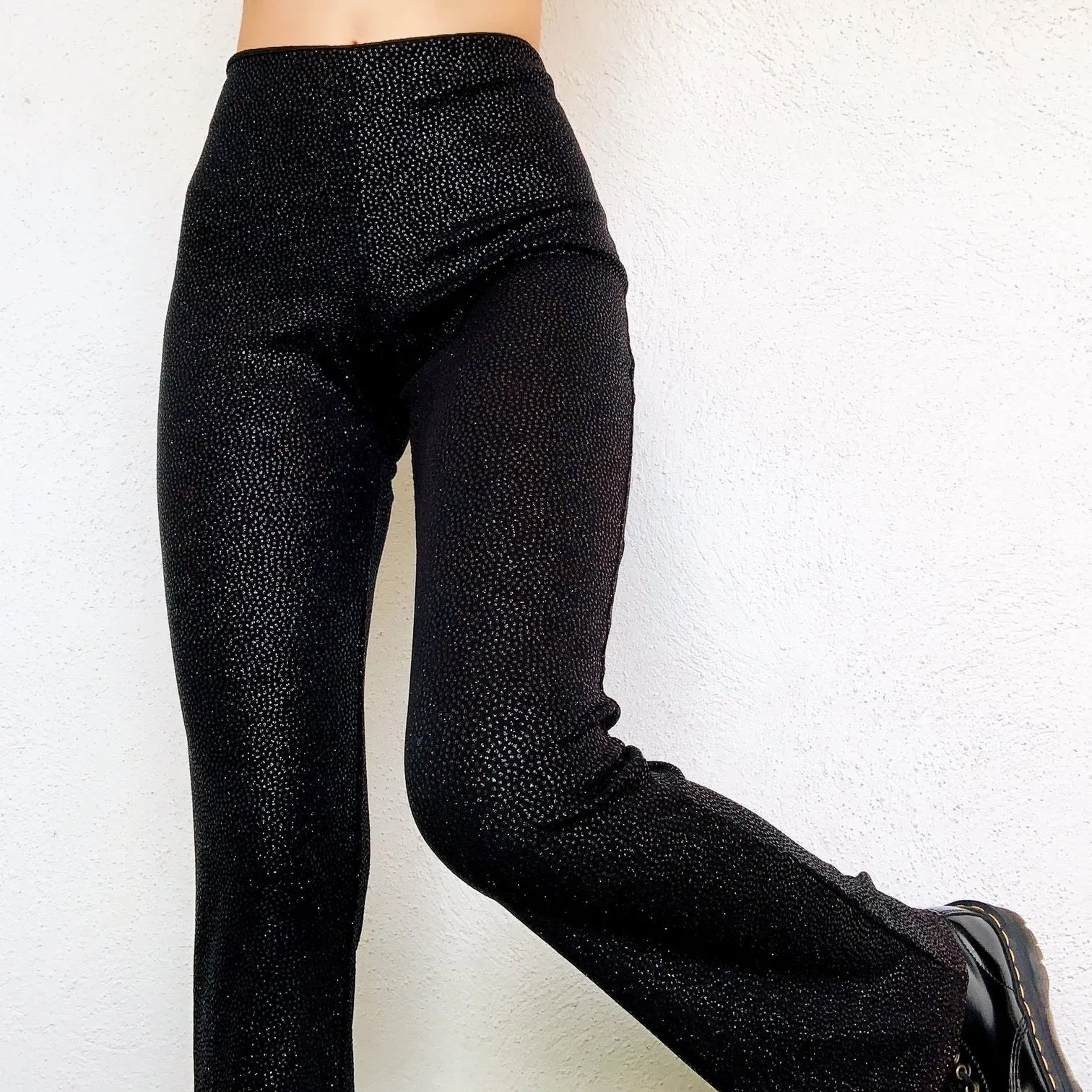 Sparkly Black Disco Pants