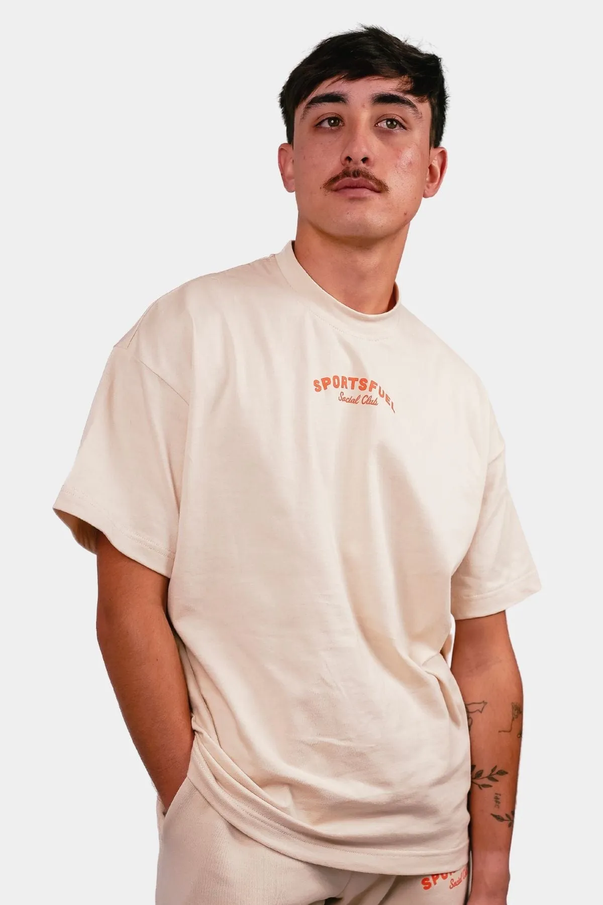 Sportsfuel Social Club Unisex Tee - Oat - Limited Edition