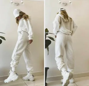 Tadhana Waffle Jogger Hoodie Set