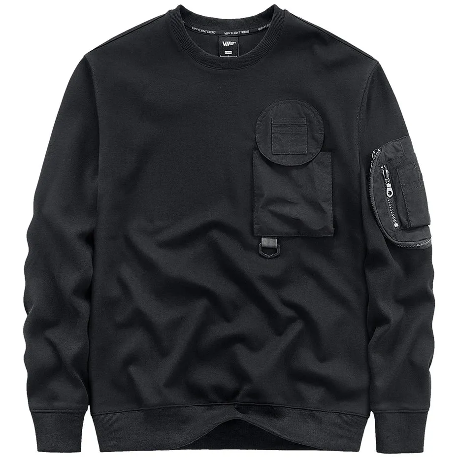 Techwear Sports Streetwear Hip Hop Pullover. Oversized Casual Sweatshirt, Loose Cotton
