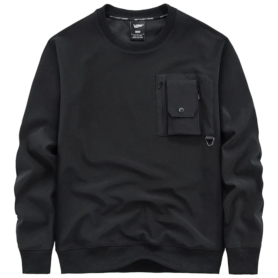 Techwear Sports Streetwear Hip Hop Pullover. Oversized Casual Sweatshirt, Loose Cotton
