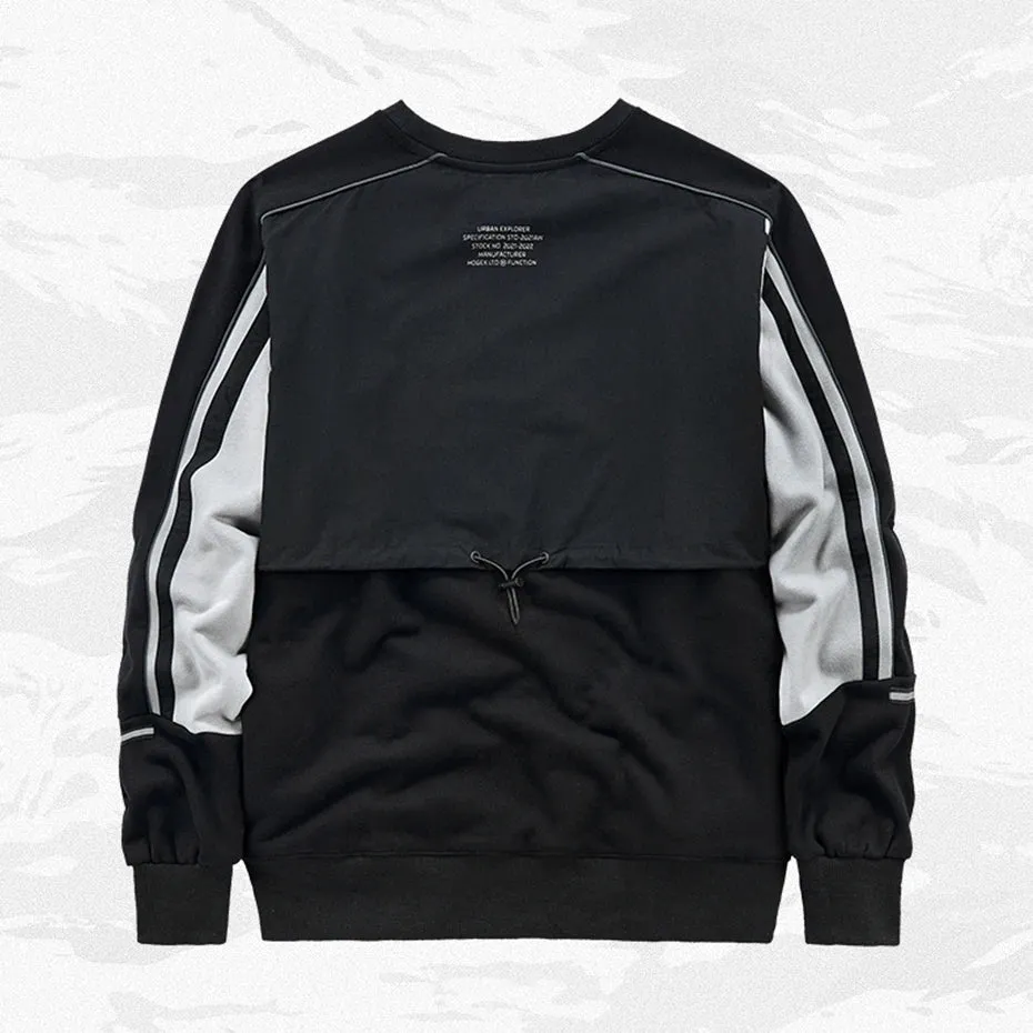 Techwear Sports Streetwear Hip Hop Pullover. Oversized Casual Sweatshirt, Loose Cotton